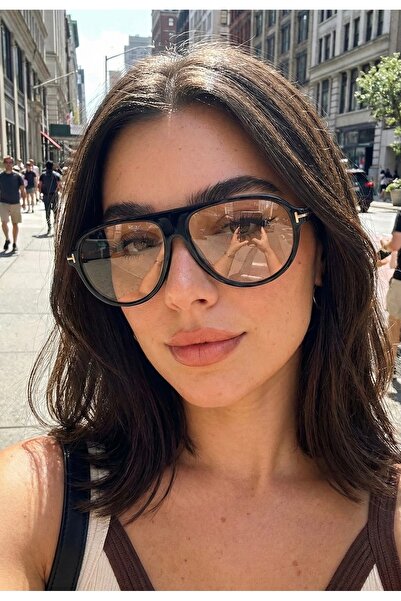 LOOKUP Sunglasses Uv400 Protection Pilot Black Frame Nude Glass Unisex with C...