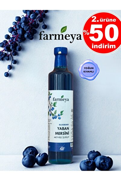 farmeya Yaban Mersin Özü 700gr - Yaban Mersini Meyveli Şurup