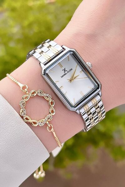 Daniel Klein Gold Gray Color Adjustable Strap Gift Packaged Women's Wrist Wat...