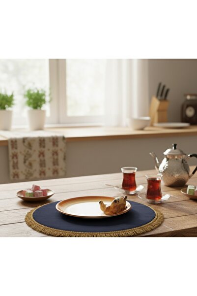 Ceramillion Kedi Figürlü El Yapımı Seramik Sunum Tabağı