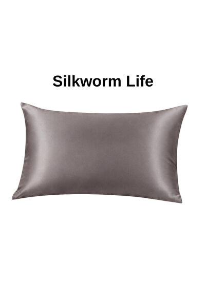 silkworm Siklworm Life, Față de pernă din mătase pură gri închis (50 * 70) 1 ...