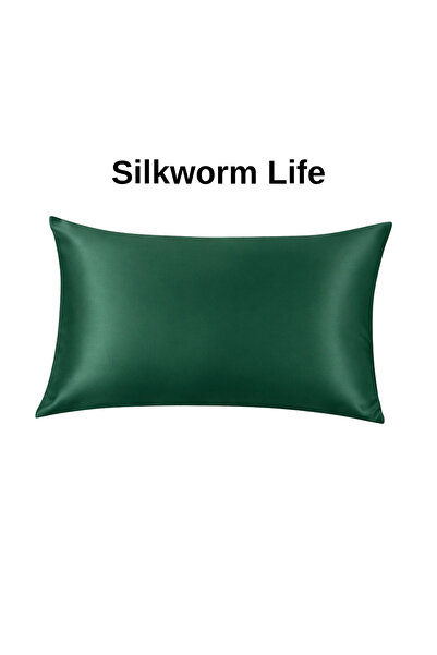 silkworm Siklworm Life, verde smarald 100% mătase pură husă de pernă (50*70) ...