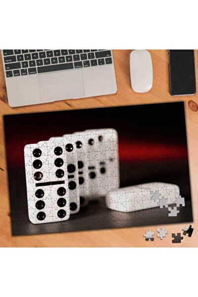 Genel Markalar Dizili Domino Taşları Resmi 240 Parça Puzzle Yapboz-75511