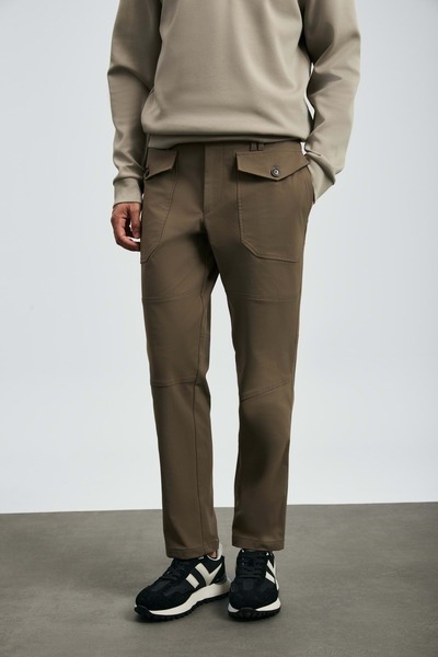 Lufian 112190346 توم فاشون قصة ضيقة بنطلون كارجو رجالي مبطن بالصوف من الداخل ...