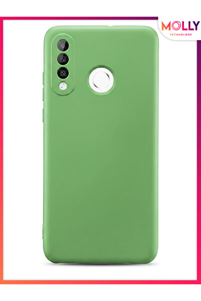Molly Huawei P30 Lite Uyumlu Matcha Yeşili Liquid Içi Kadife Silikon Kılıf