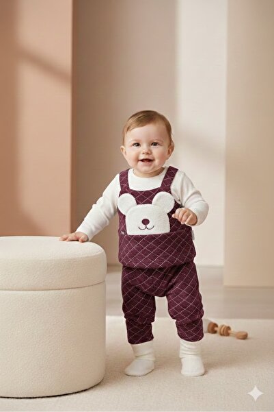 Babydola طقم بدلة رياضية تيدي بير للفتيات والفتيان