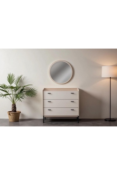 Vivense LANİS ŞİFONYER VE AYNASI, 3 ÇEKMECELİ