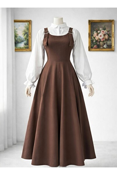 Nirva Butik Kahverengi Gabardin Tesettür Jile