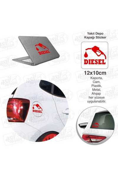 Asilmeydan Fuel Lettering Fuel Tank Cover Red Cap Sticker, Car, Auto Sticker,...