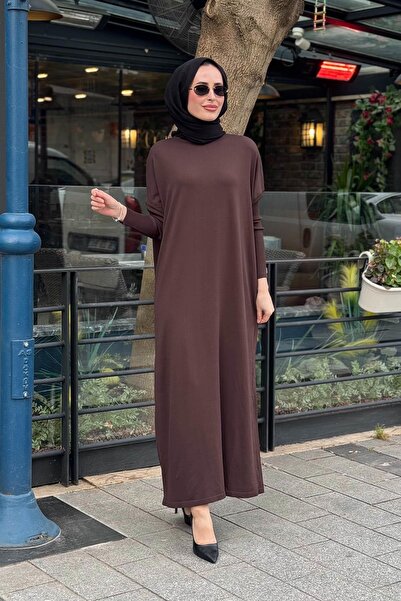 Invee İNVEE Elbise 5747 Kahve