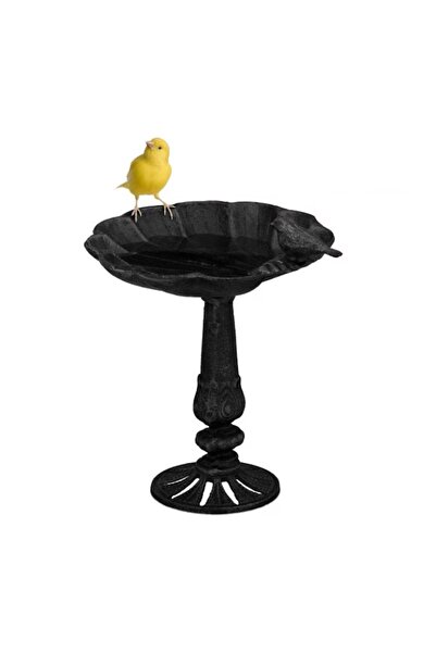 Relaxdays fântână pentru păsări, neagră, 24 x 21 x 18 cm