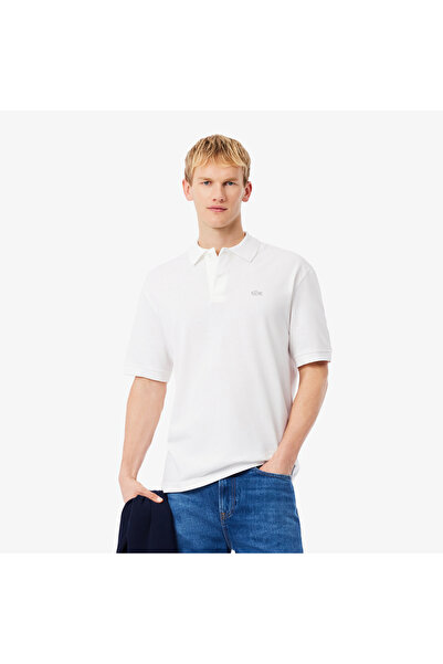 Lacoste قميص بولو فضفاض من قماش البيكيه الثقيل - PH7757-00-001