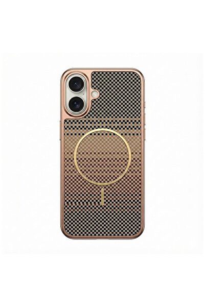 Zebana Apple iPhone 17 Uyumlu Kılıf Vionix M-Safe Silikon Kılıf Kahverengi