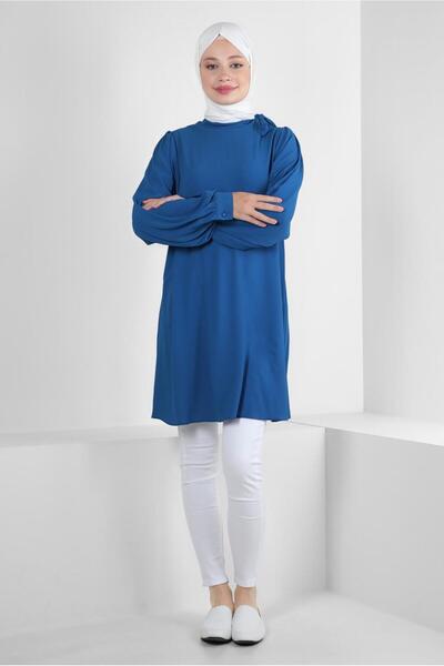 Alvina Tunic with Tie-Up Detail at the Neck 43857