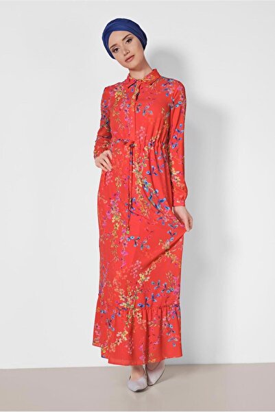 Alvina 4048 Model Flower Patterned Dress