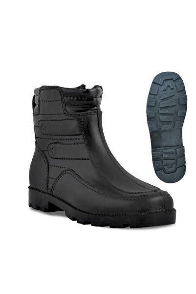 t-step Labor Plastic Waterproof Zippered Wool Inside Snow Boots