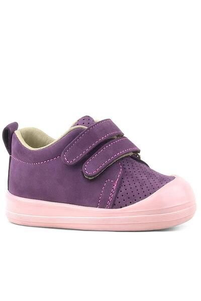 Rakerplus Sonic Genuine Leather Purple Velcro Anatomical Baby Sneakers Sneakers