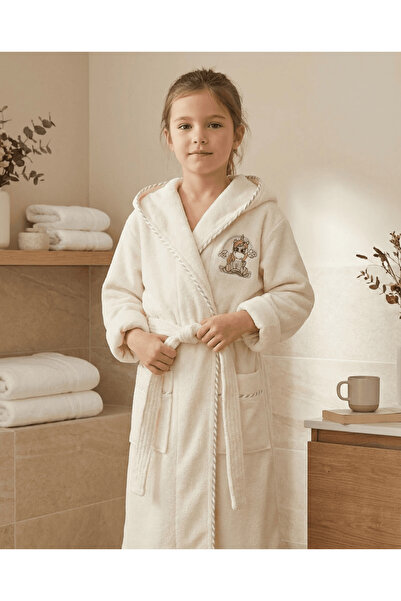 VAROL Bamboo Embroidered Children's Bathrobe - Unicorn