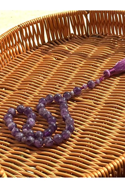 Generic Natural Amethyst Tasbih Prayer Beads Misbaha ,33 beads, 10mm