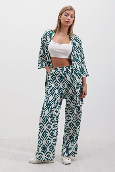 HAKKE Desenli Kimono TAKIM