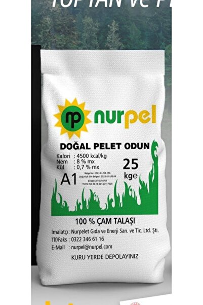 Nur Pel NUR PELET %100 Çam Peleti Orijinal 25kg 50lt