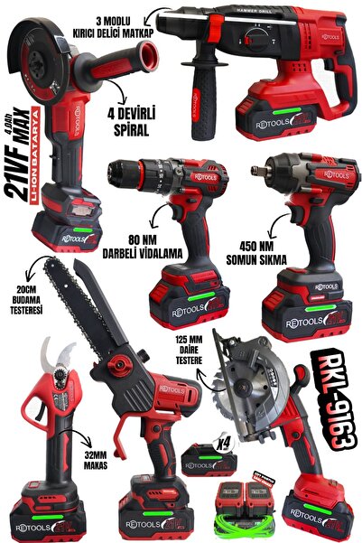 RETOOLS BORDO 7’Lİ SET ( DAİRE TESTERE – DAL BUDAMA MAKAS + TESTERE )