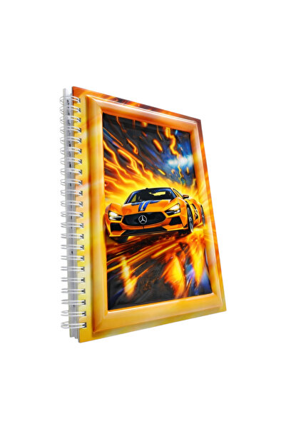 OMATEK SMART TECHNOLOGIES دفتر ملاحظات حلزوني ثلاثي الأبعاد لسيارة رياضية سريعة