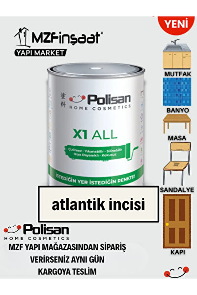 Polisan X1 All Yeni Nesil Dönüşüm Boyası Dolap-fayans-cam-plastik-ahşap-duvar...