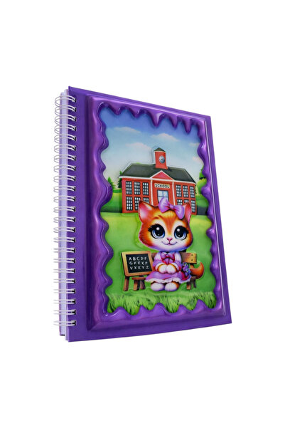 OMATEK SMART TECHNOLOGIES دفتر ملاحظات حلزوني ثلاثي الأبعاد بتصميم قطة لطيفة ...