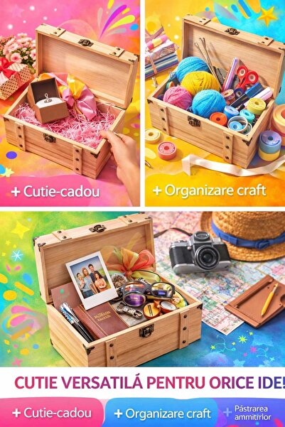 OEM Decorative wooden box, with corners and metal closure system