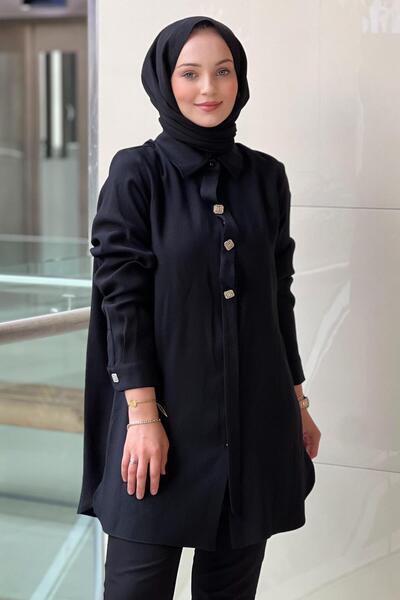 FUAT GÜRSEN Fuat Gürşen Stone and Pearl Buttoned Shirt