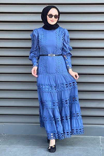 Mahal Μακρύ φόρεμα Guipure