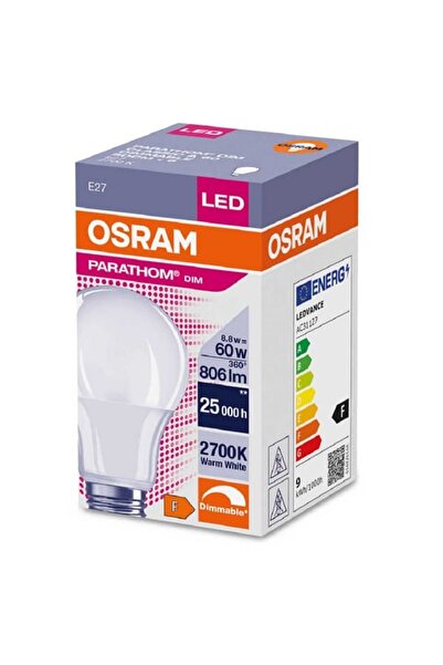Osram Parathom 8,8 W E27 Dimamble LED Ampul Sarı Işık