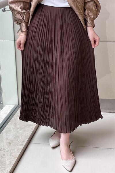 sentez giyim التوليف الشيفون التجاعيد تنورة