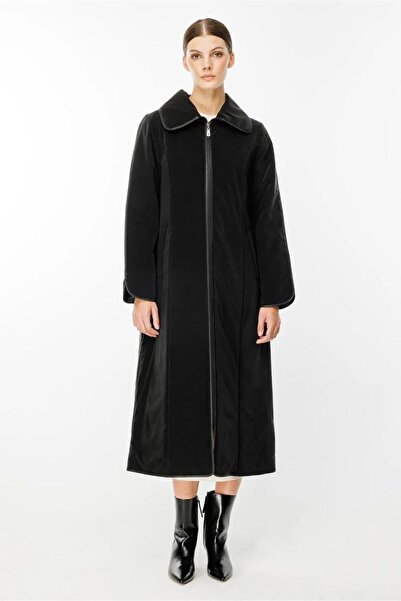 Micca Ruby Kumaş ve Biye Detaylı İçi Elyaf Dolgulu Zamansız Özel Mont