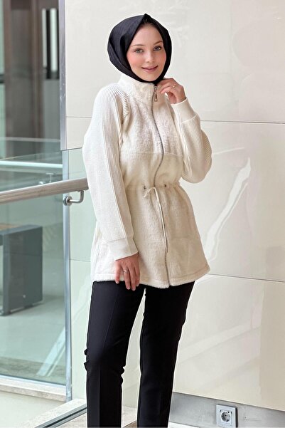 Mahal Crochet Knitwear Raglan Sleeve Knitwear Combination Coat