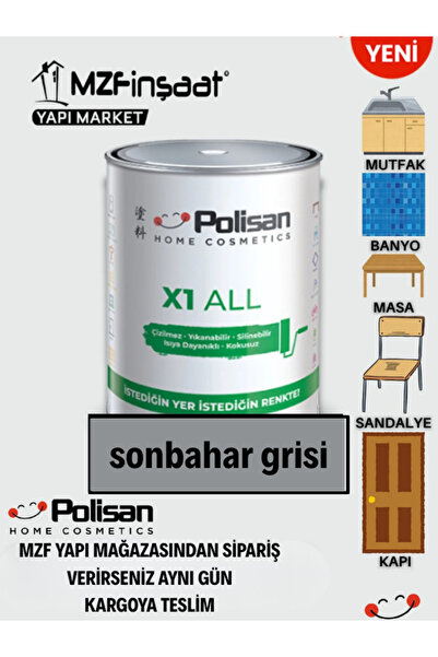 Polisan X1 All Yeni Nesil Dönüşüm Boyası Dolap-fayans-cam-plastik-ahşap-duvar...