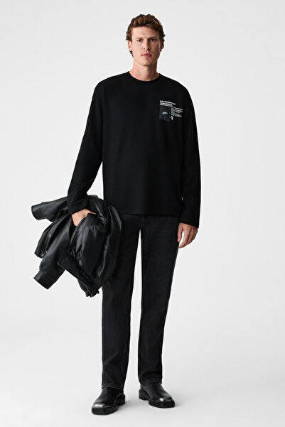 GRIMELANGE FRAGMENT Ανδρικό μακρυμάνικο μπλουζάκι από 100% οργανικό βαμβάκι μ...