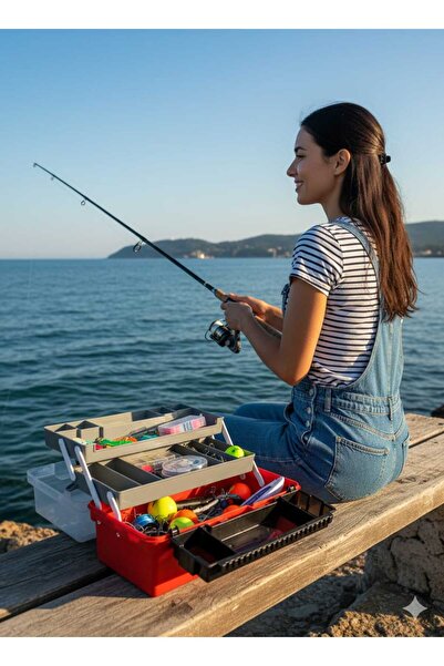Cotton Shop 15" Balıkçı Alet Ekipman Aksesuar Çantası