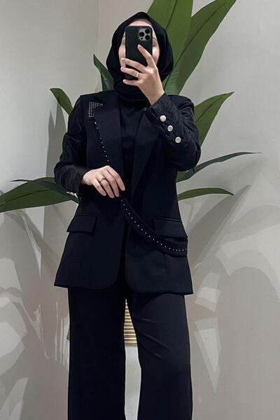 MİANOTTE Mianotte Kemer Aparatlı Kolları Organze Ceket