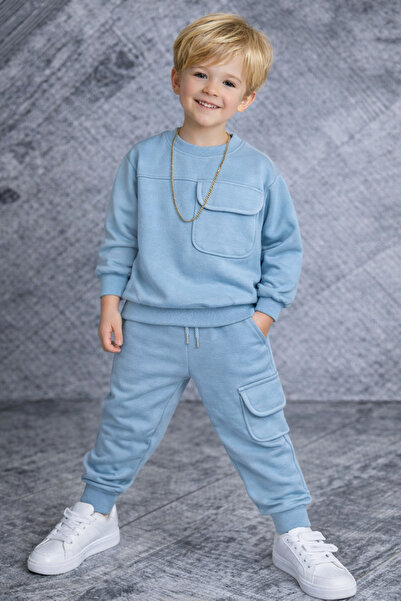 RAPAPA Set de trening pentru copii, buzunar cargo piese, cu cu căptușeală din...