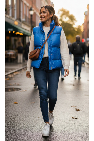 MAXLEVEL MODA سترة نسائية قابلة للنفخ مريحة