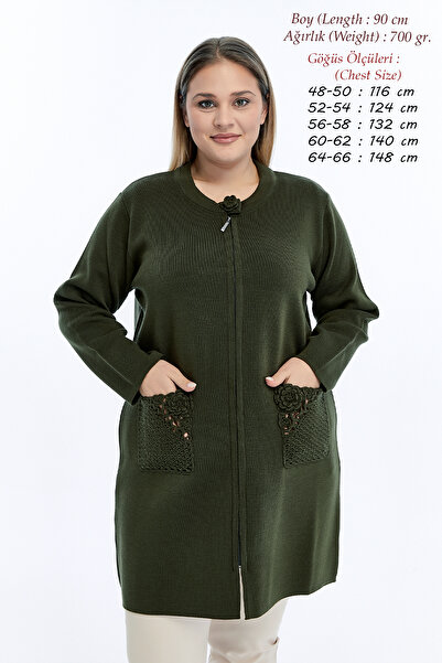 Laden Knitwear Plus Size Handmade Crochet Mother Long Thick Oversized Thick W...