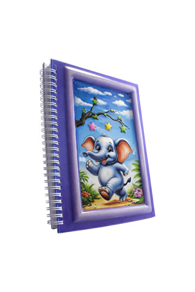 OMATEK SMART TECHNOLOGIES دفتر ملاحظات حلزوني ثلاثي الأبعاد على شكل فيل لطيف