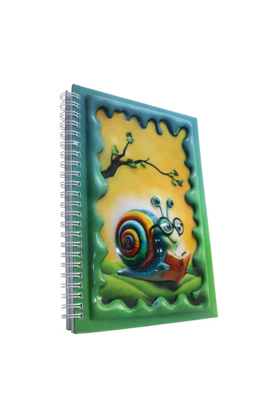 OMATEK SMART TECHNOLOGIES الحلزون الذي يقرأ الكتب، دفتر ملاحظات حلزوني ثلاثي ...