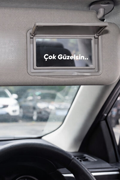HAPPY NESSO Araba Güneşlik Aynası Stickeri “ÇOK GÜZELSİN..” | Motive Edici Ot...
