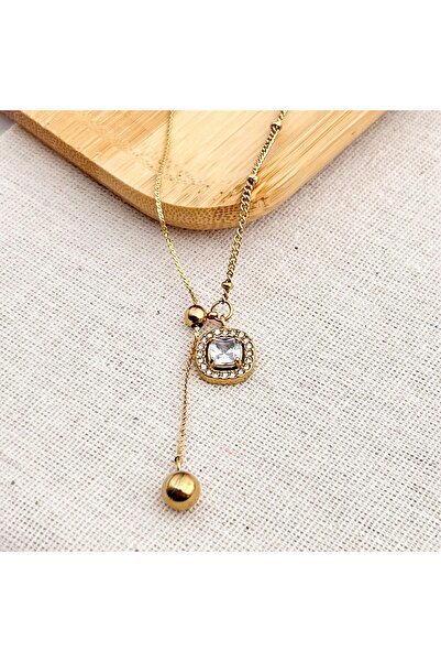 Siya Silver قلادة فولاذية على شكل حرف Y مرصعة بحجر الزركون - مع خيار القلب وا...