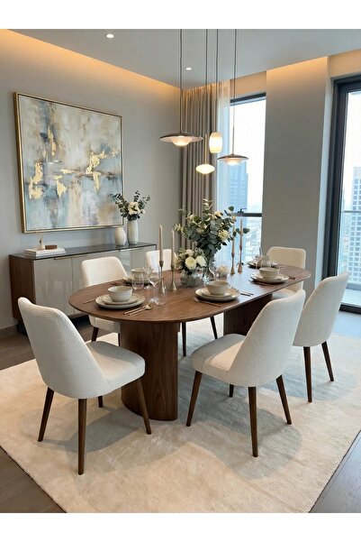 nurlan Husă pentru scaun oval mare din Lycra, pachet de 6, elastică, flexibil...