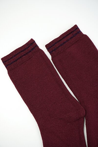 Rumon Towel Glitter Detailed Women's Socks