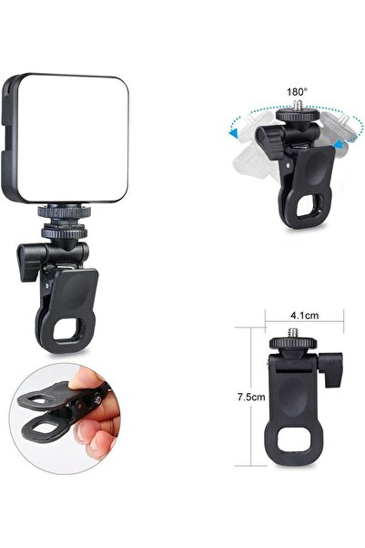 Genel Markalar Fotograf , Video Için Cep Telefonları ile Uyumlu Puluz 64 Led Light 5w 800 Lümen Beyaz Işık